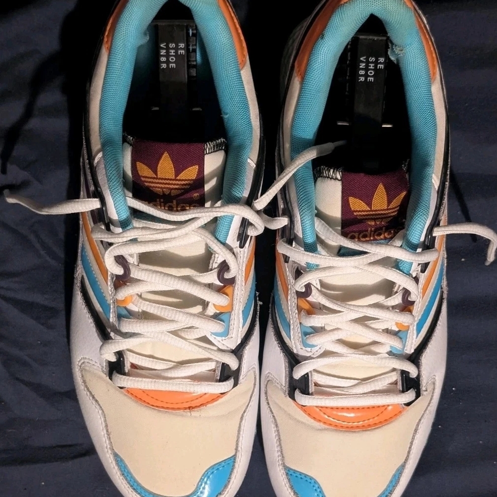 Adidas ZXZ ADV Sneakers RARE Trefoil White Blue Orange Stipres G06999 🟦🟧⬜